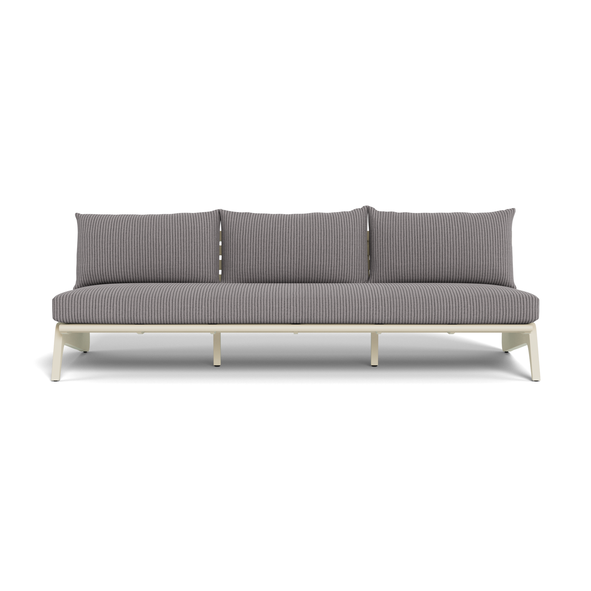 MLB Aluminum 3 Seat Armless Sofa