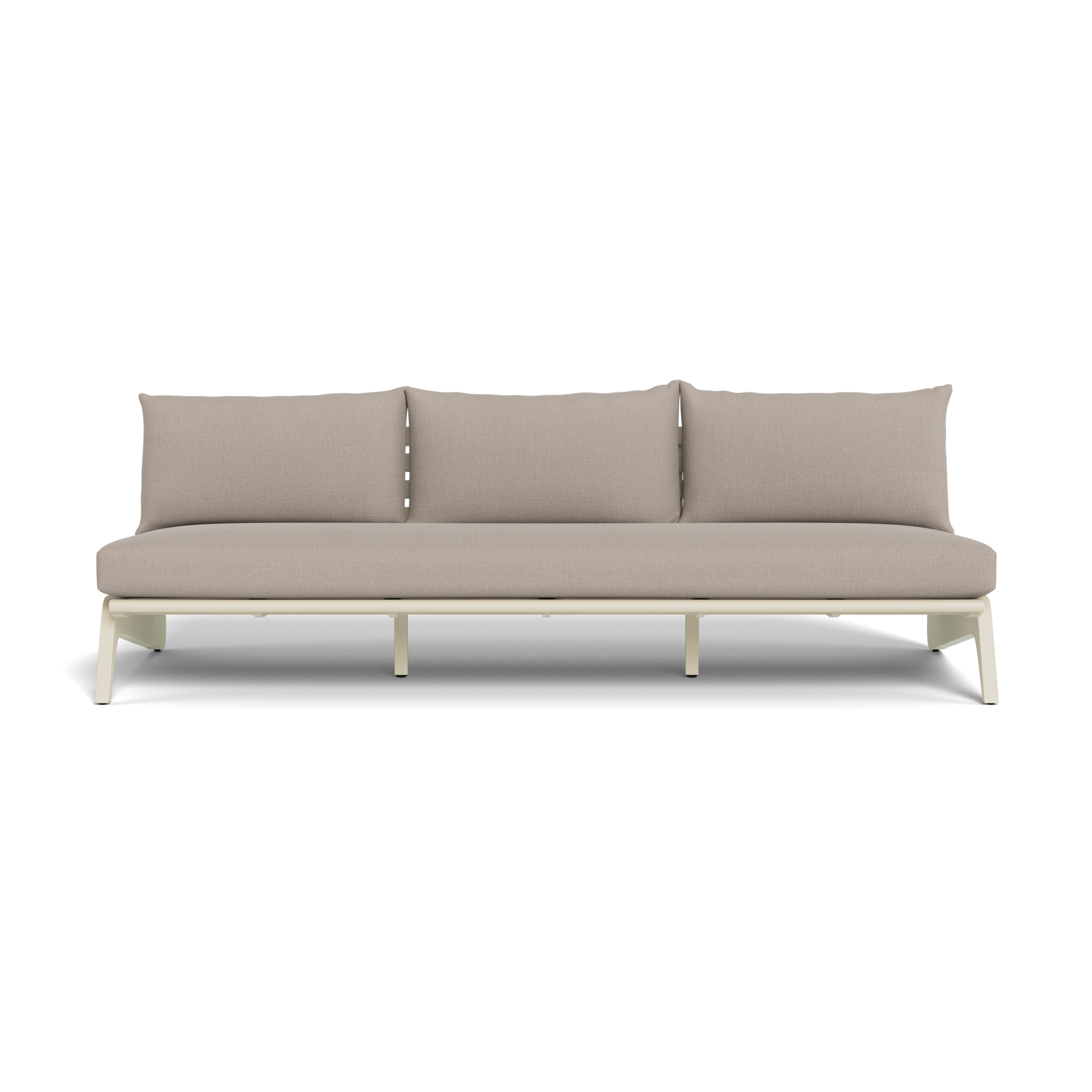 MLB Aluminum 3 Seat Armless Sofa