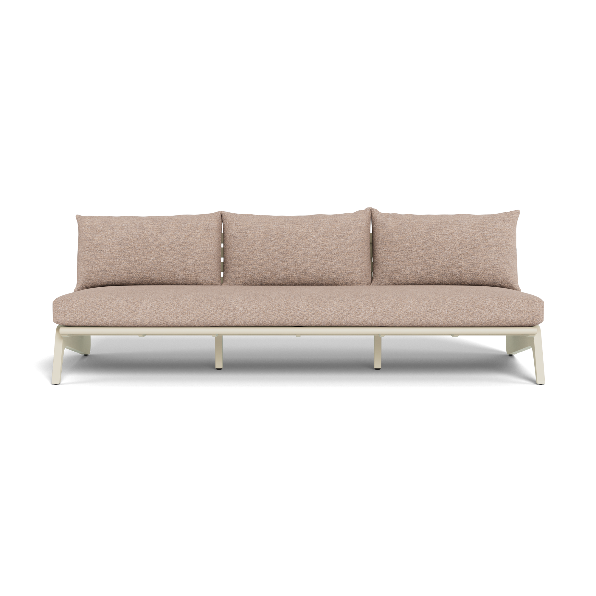 MLB Aluminum 3 Seat Armless Sofa