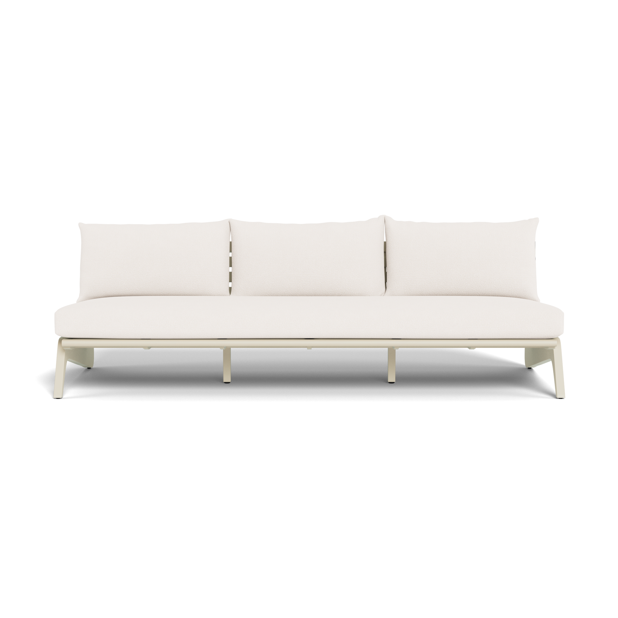 MLB Aluminum 3 Seat Armless Sofa