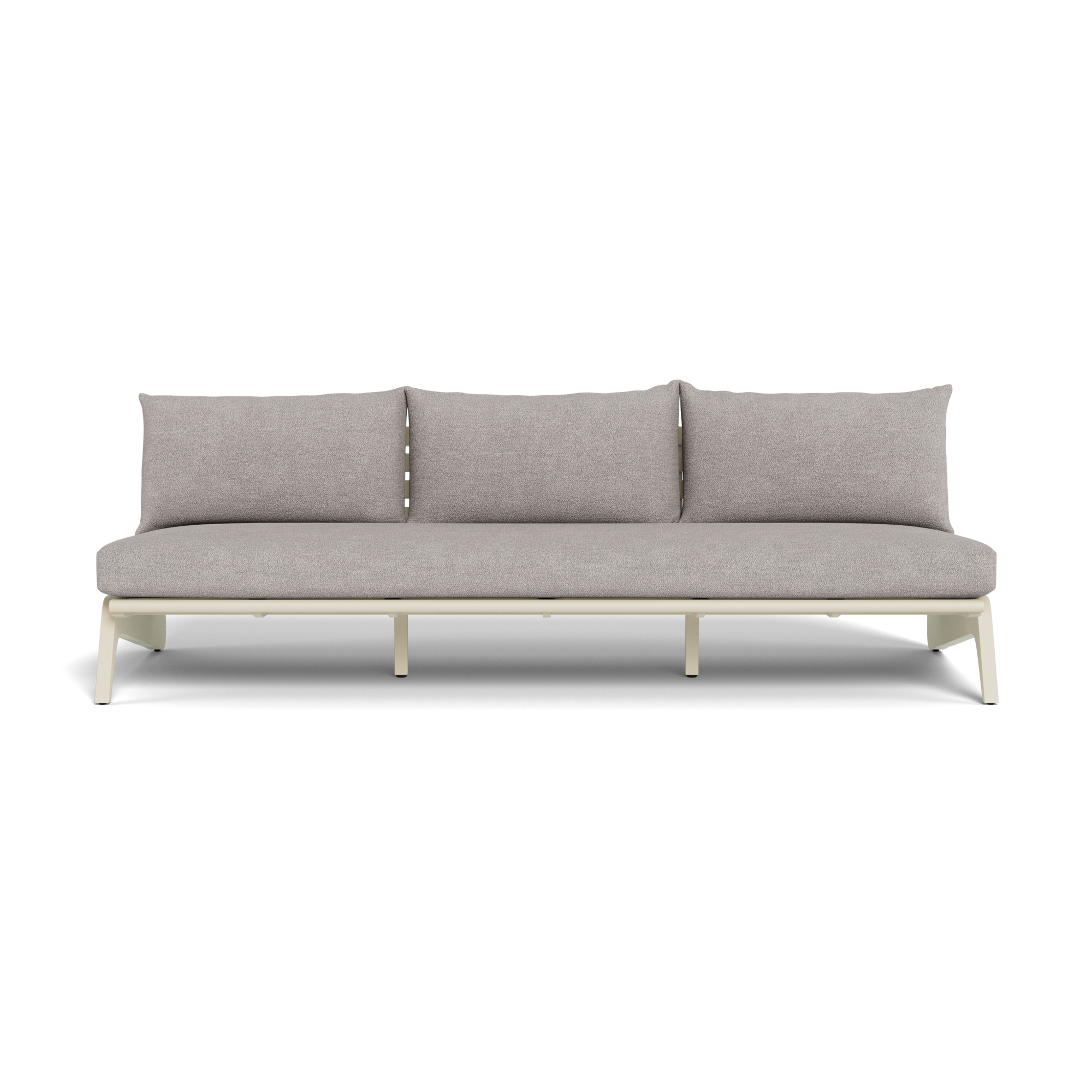 MLB Aluminum 3 Seat Armless Sofa