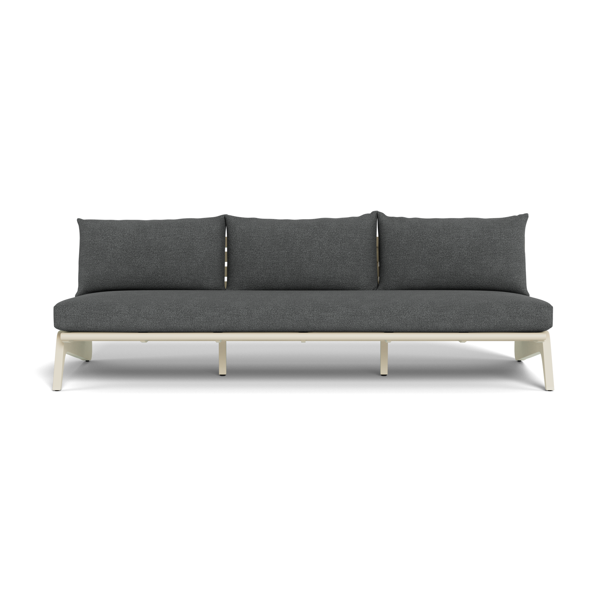 MLB Aluminum 3 Seat Armless Sofa