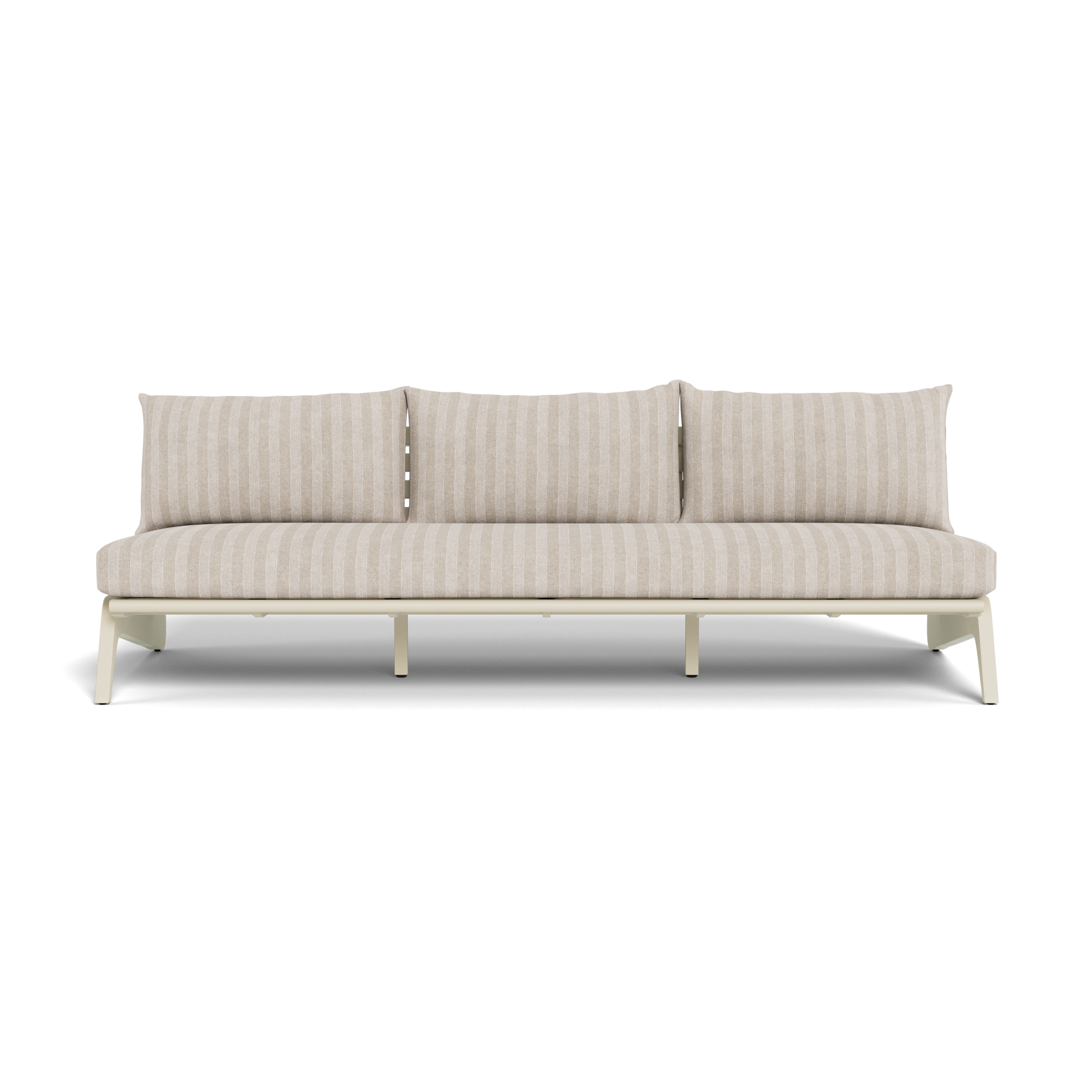 MLB Aluminum 3 Seat Armless Sofa