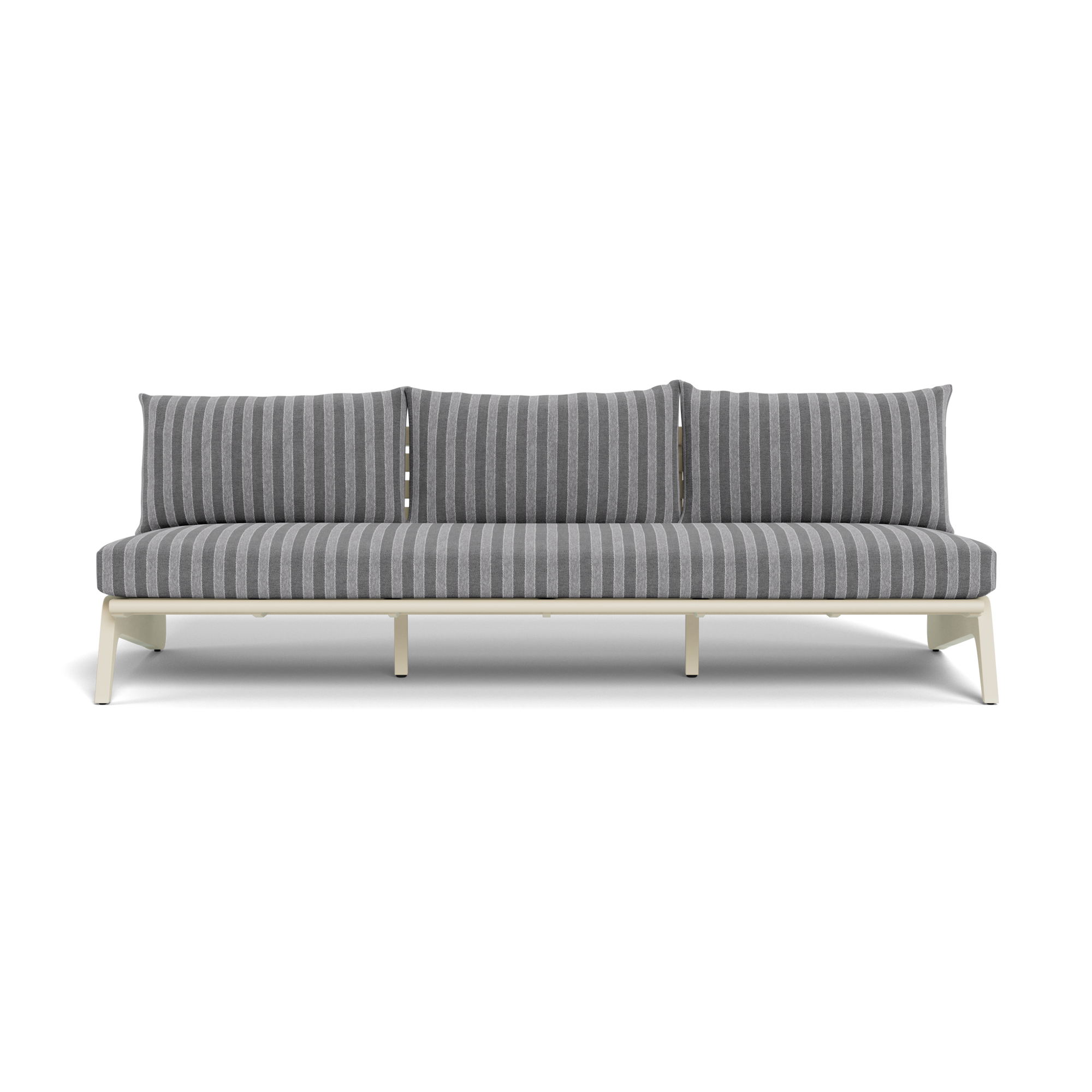 MLB Aluminum 3 Seat Armless Sofa