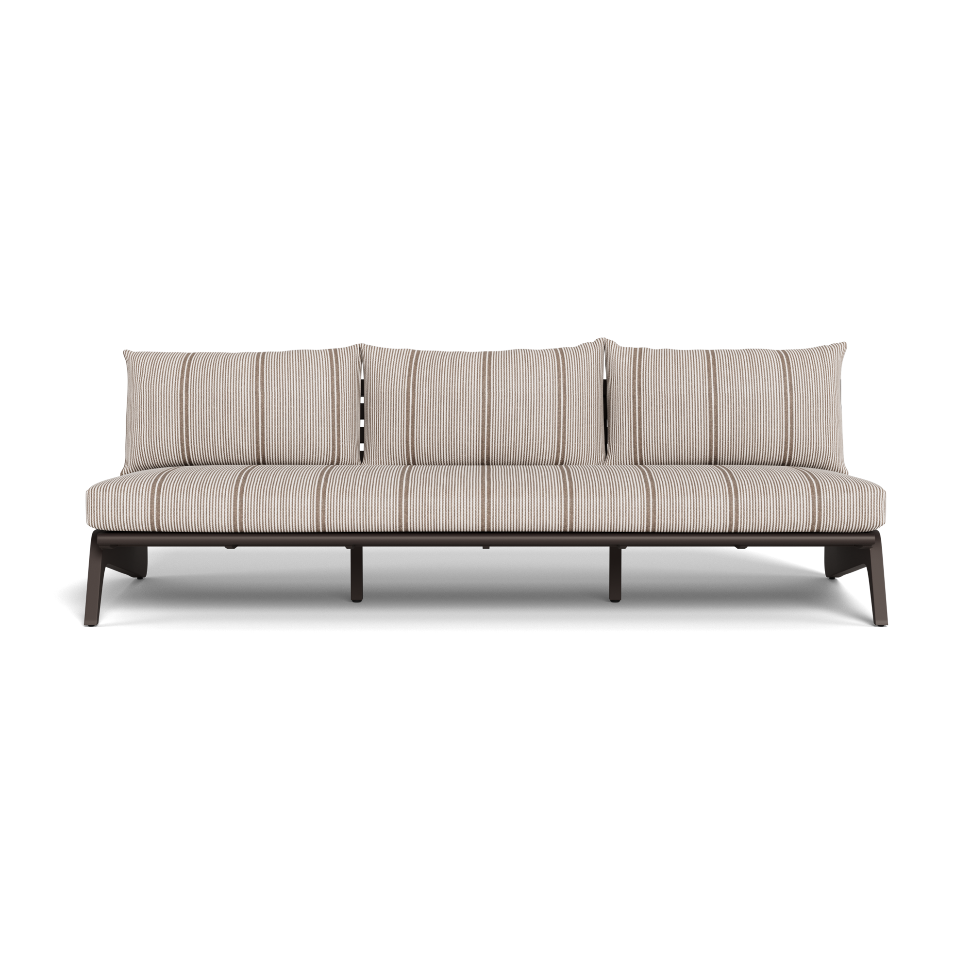 MLB Aluminum 3 Seat Armless Sofa