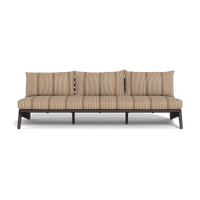 MLB Aluminum 3 Seat Armless Sofa