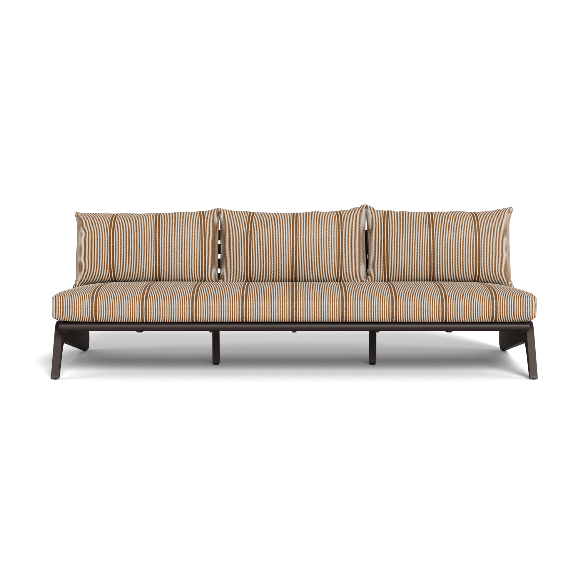 MLB Aluminum 3 Seat Armless Sofa