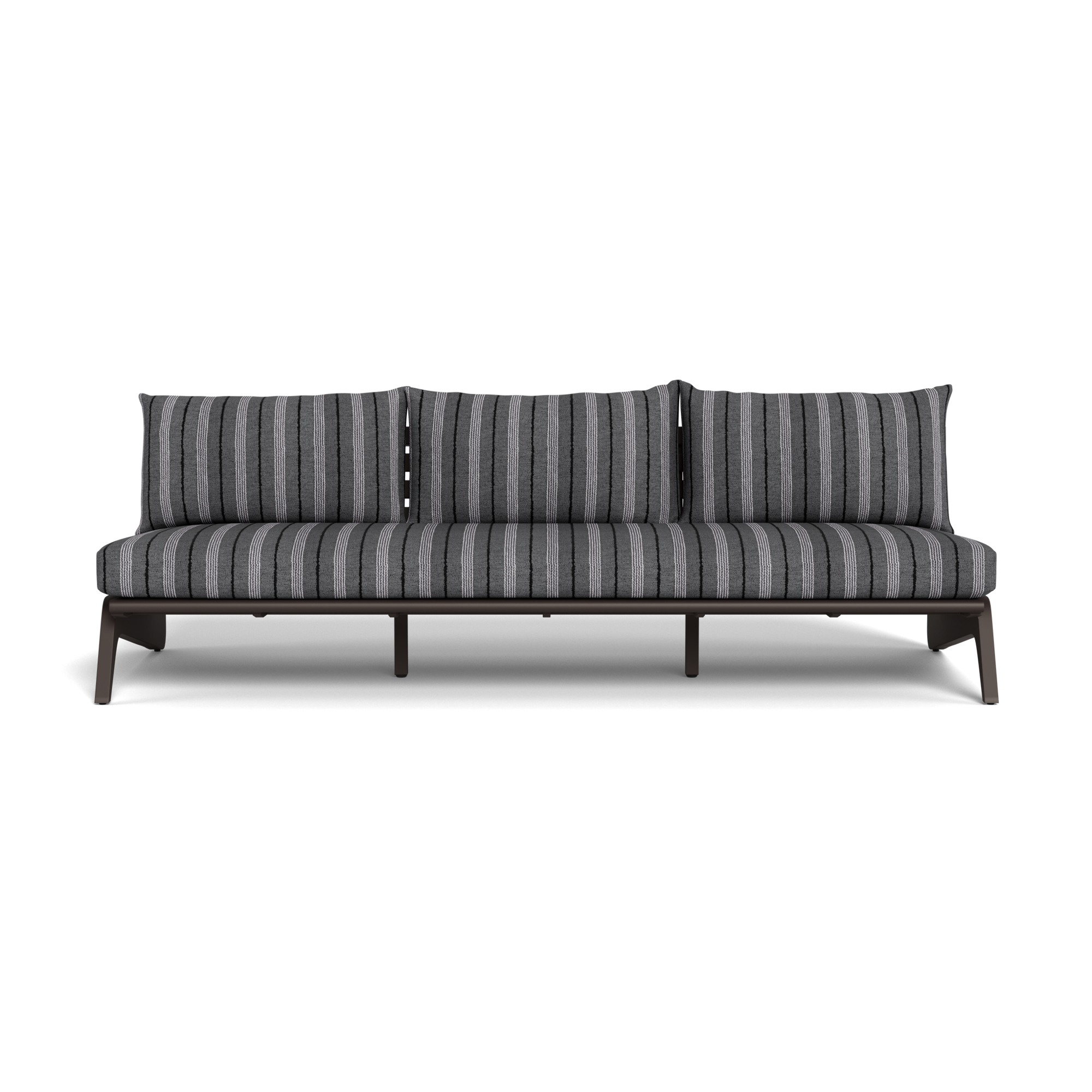 MLB Aluminum 3 Seat Armless Sofa