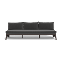 MLB Aluminum 3 Seat Armless Sofa