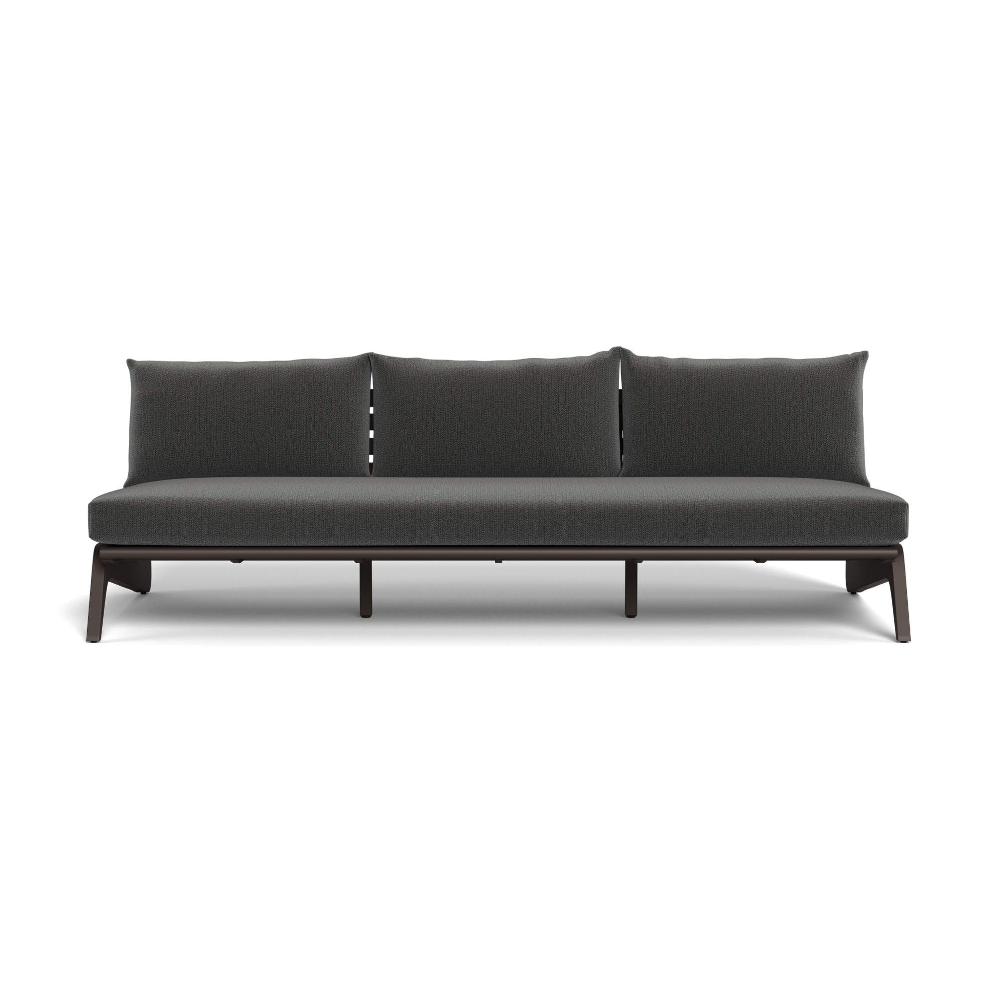 MLB Aluminum 3 Seat Armless Sofa