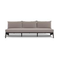 MLB Aluminum 3 Seat Armless Sofa