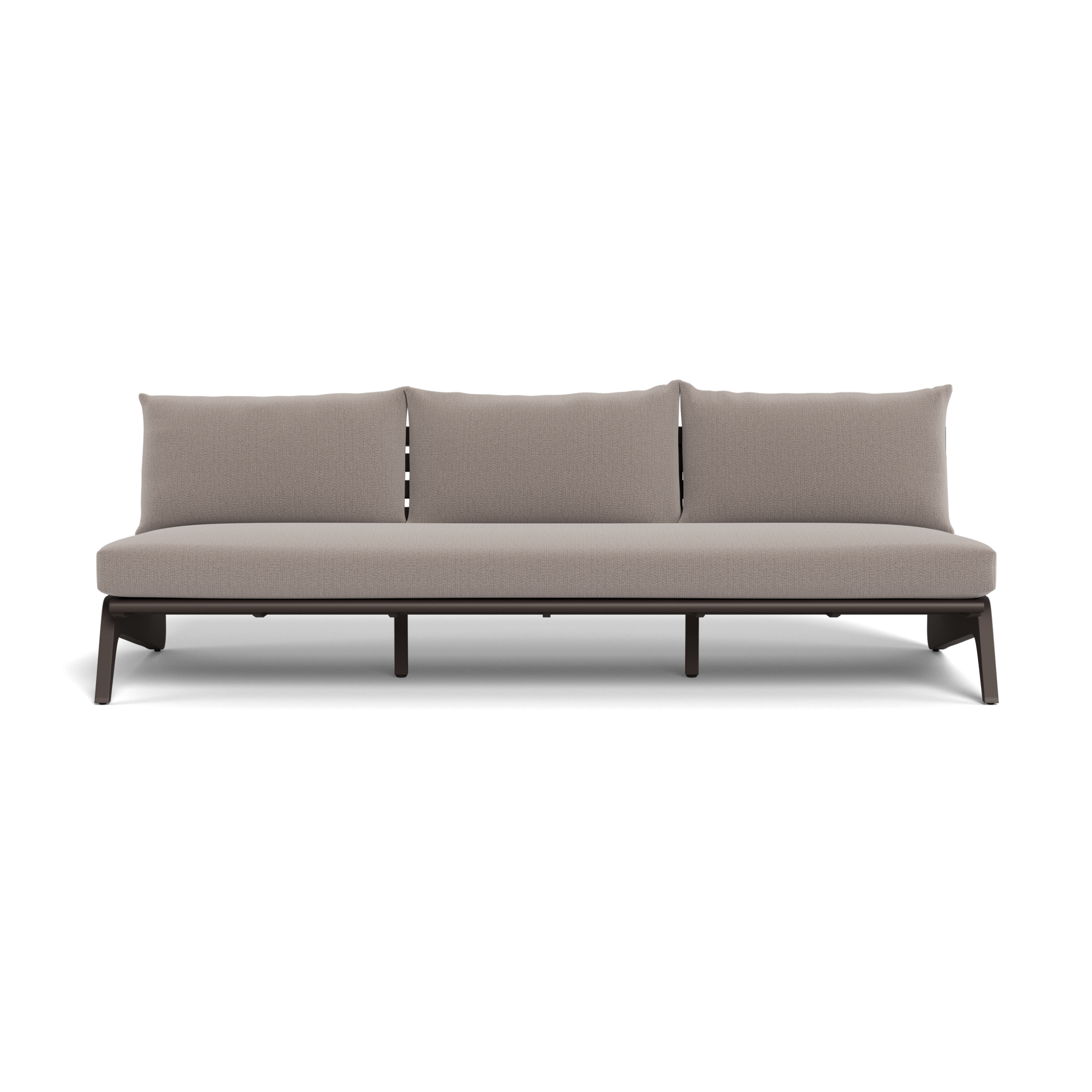 MLB Aluminum 3 Seat Armless Sofa