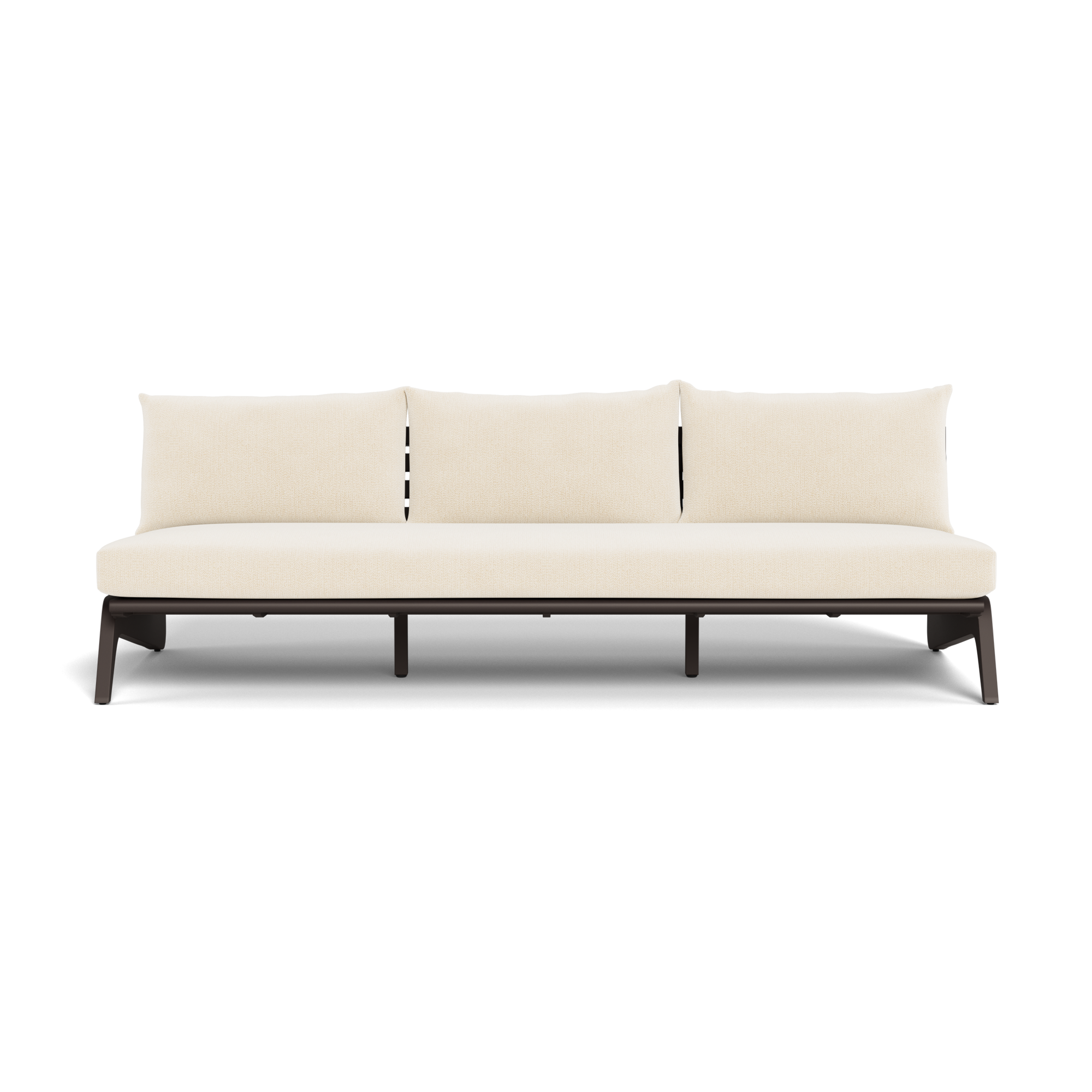 MLB Aluminum 3 Seat Armless Sofa