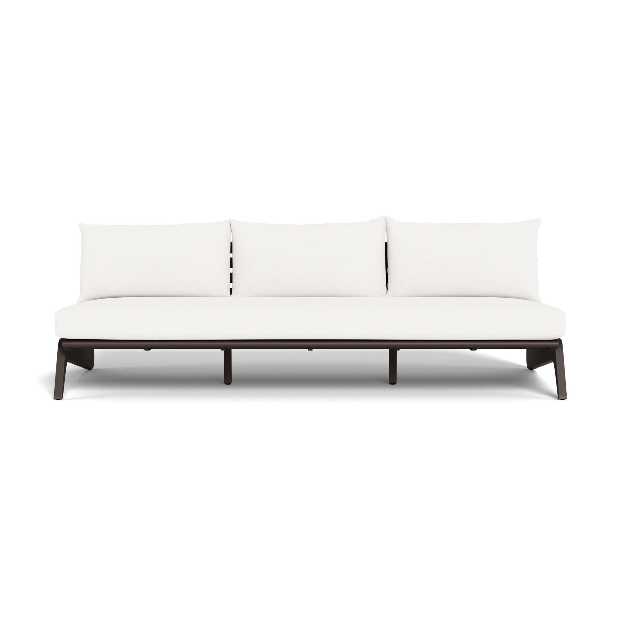MLB Aluminum 3 Seat Armless Sofa