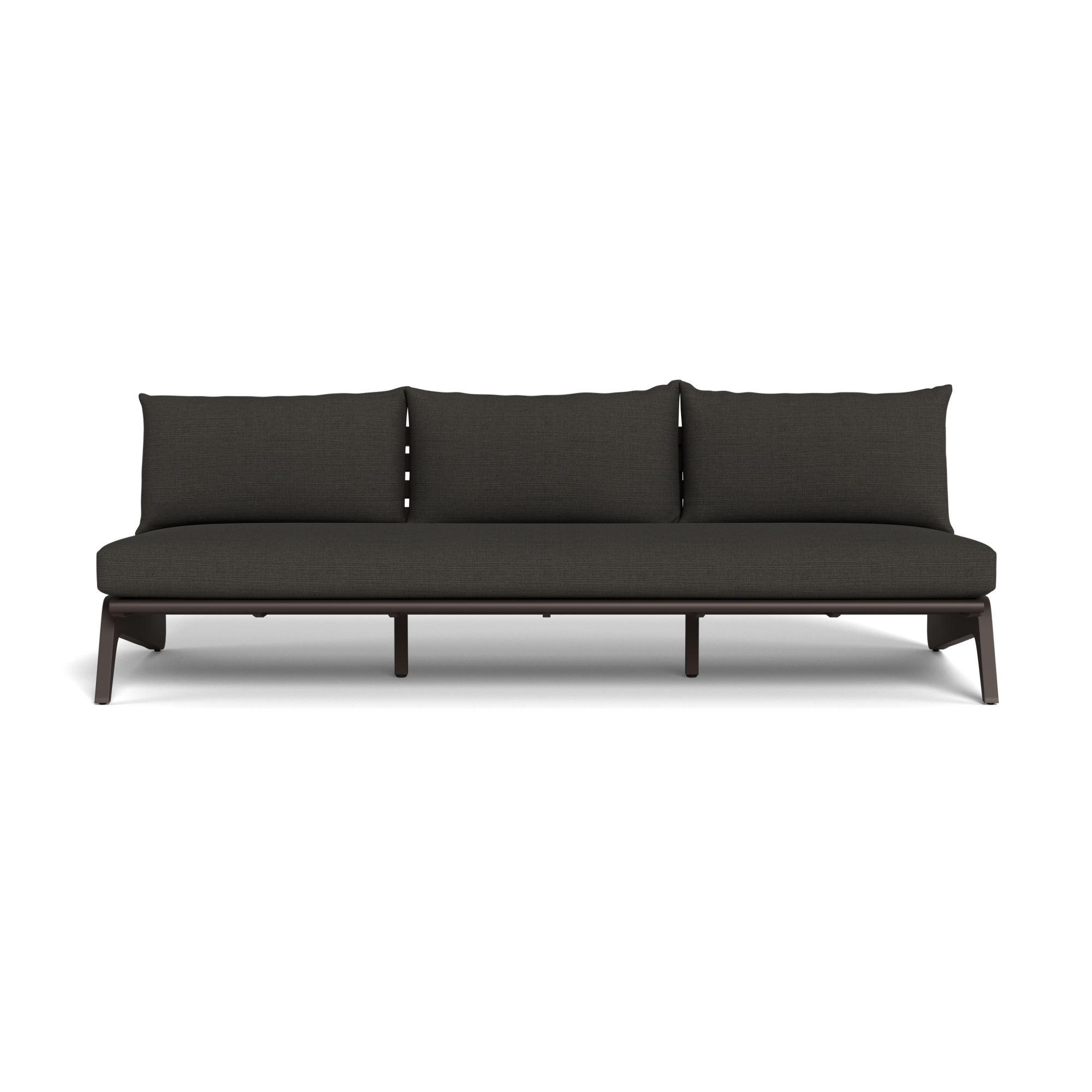MLB Aluminum 3 Seat Armless Sofa