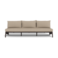 MLB Aluminum 3 Seat Armless Sofa