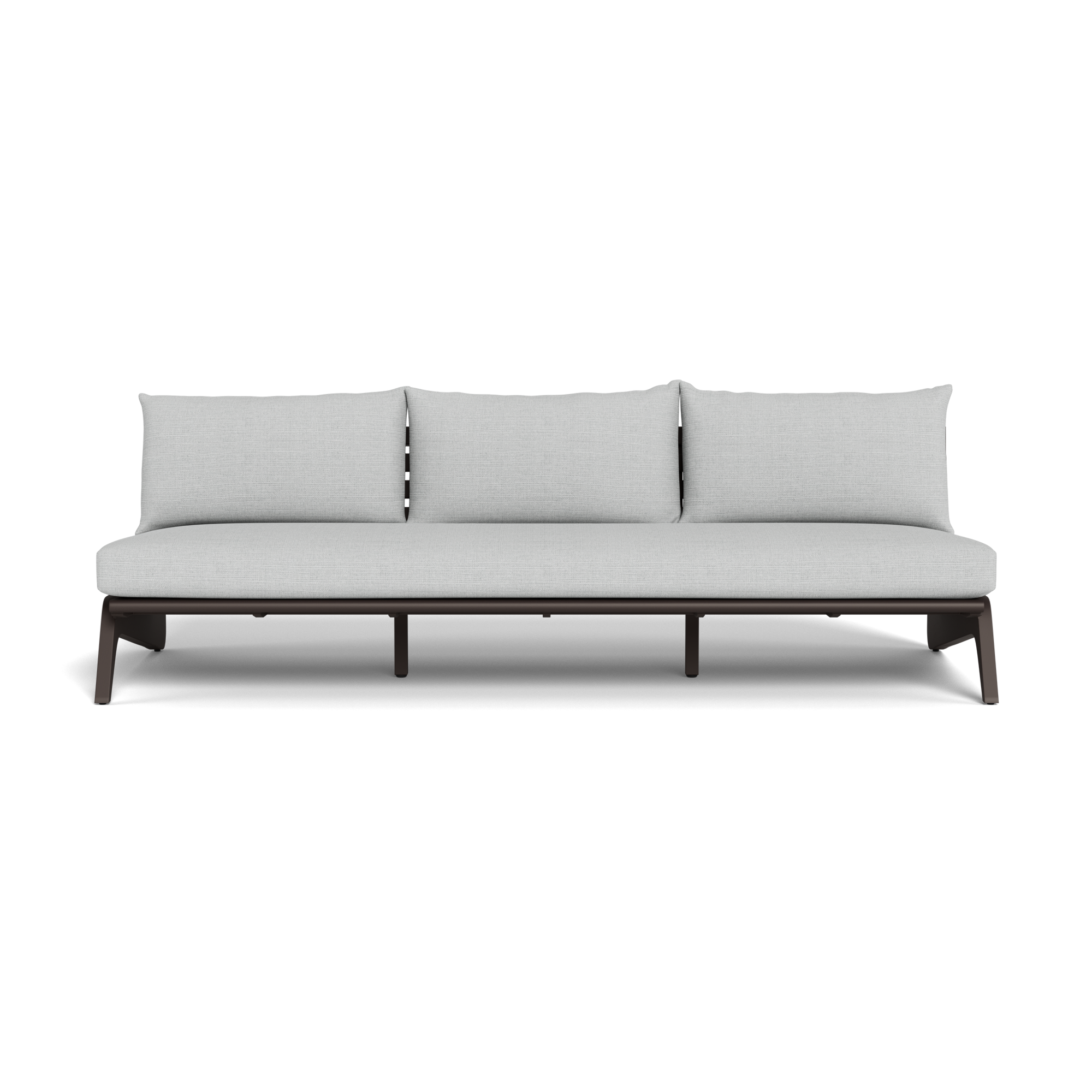 MLB Aluminum 3 Seat Armless Sofa