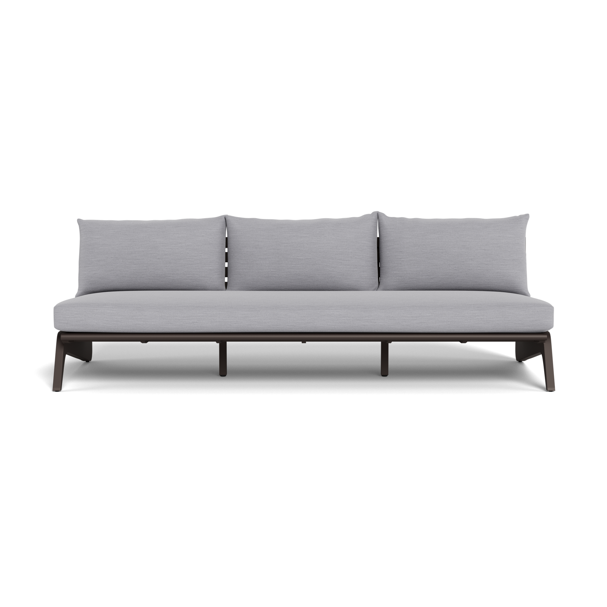 MLB Aluminum 3 Seat Armless Sofa