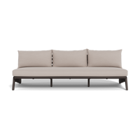 MLB Aluminum 3 Seat Armless Sofa