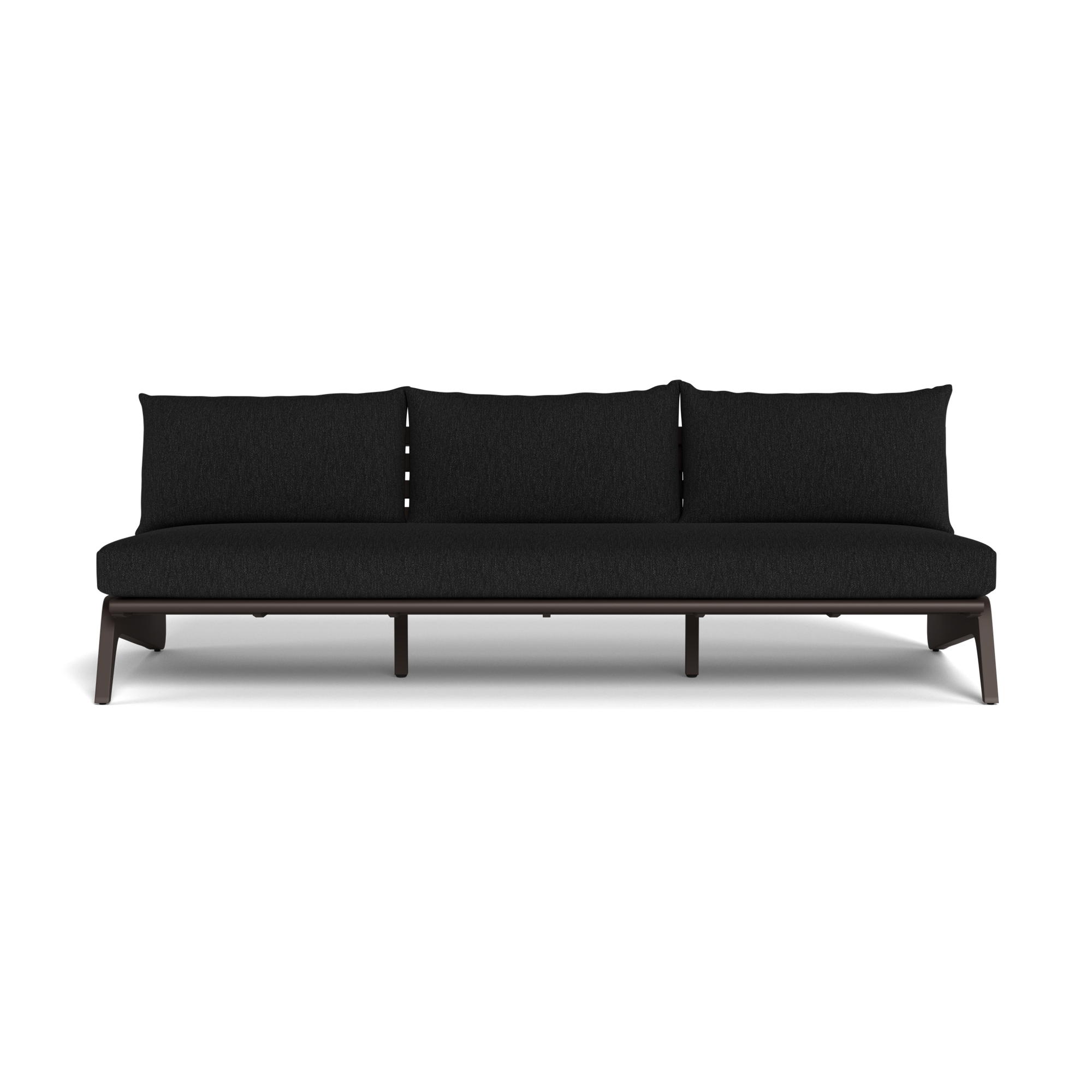 MLB Aluminum 3 Seat Armless Sofa