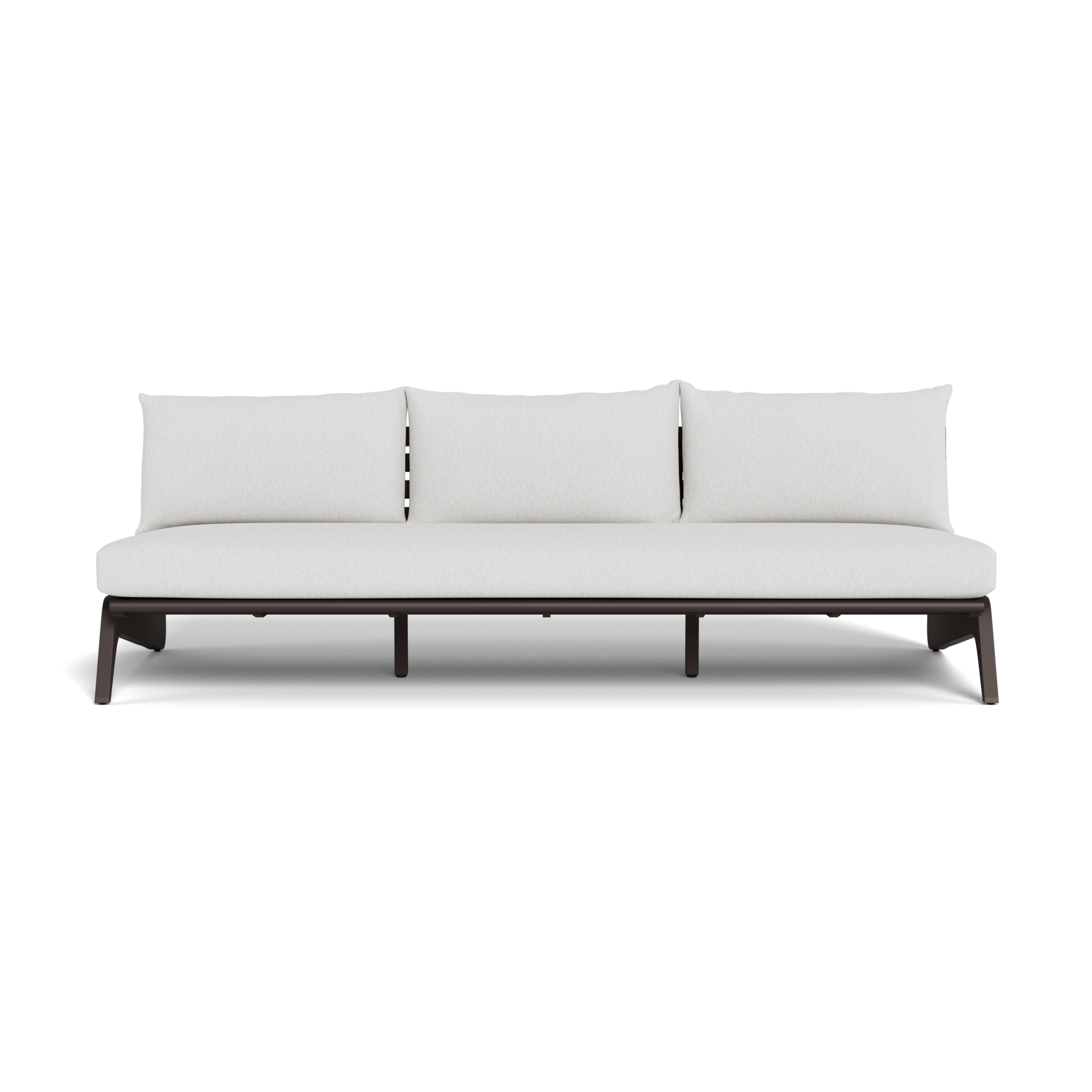 MLB Aluminum 3 Seat Armless Sofa