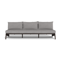 MLB Aluminum 3 Seat Armless Sofa