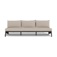 MLB Aluminum 3 Seat Armless Sofa