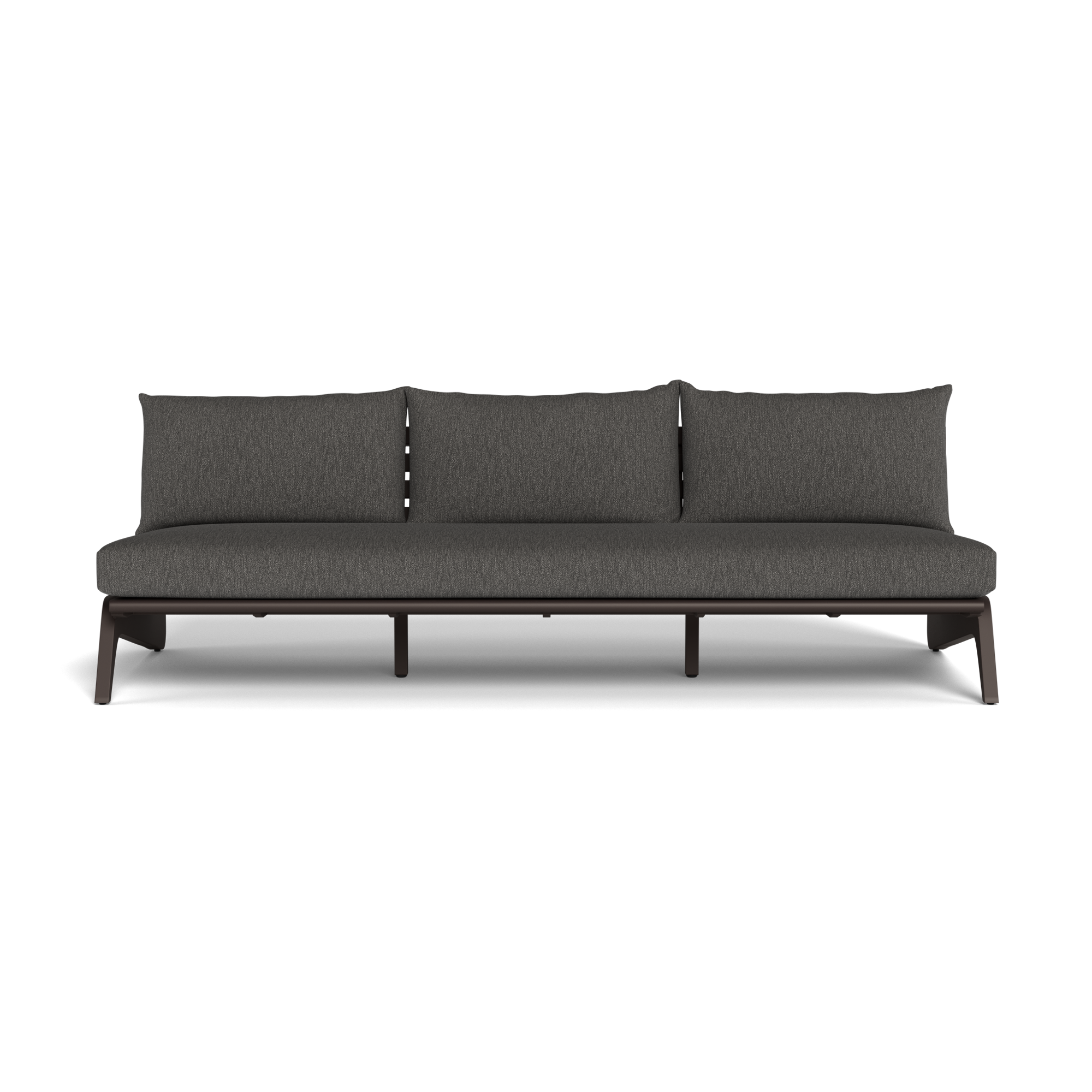 MLB Aluminum 3 Seat Armless Sofa