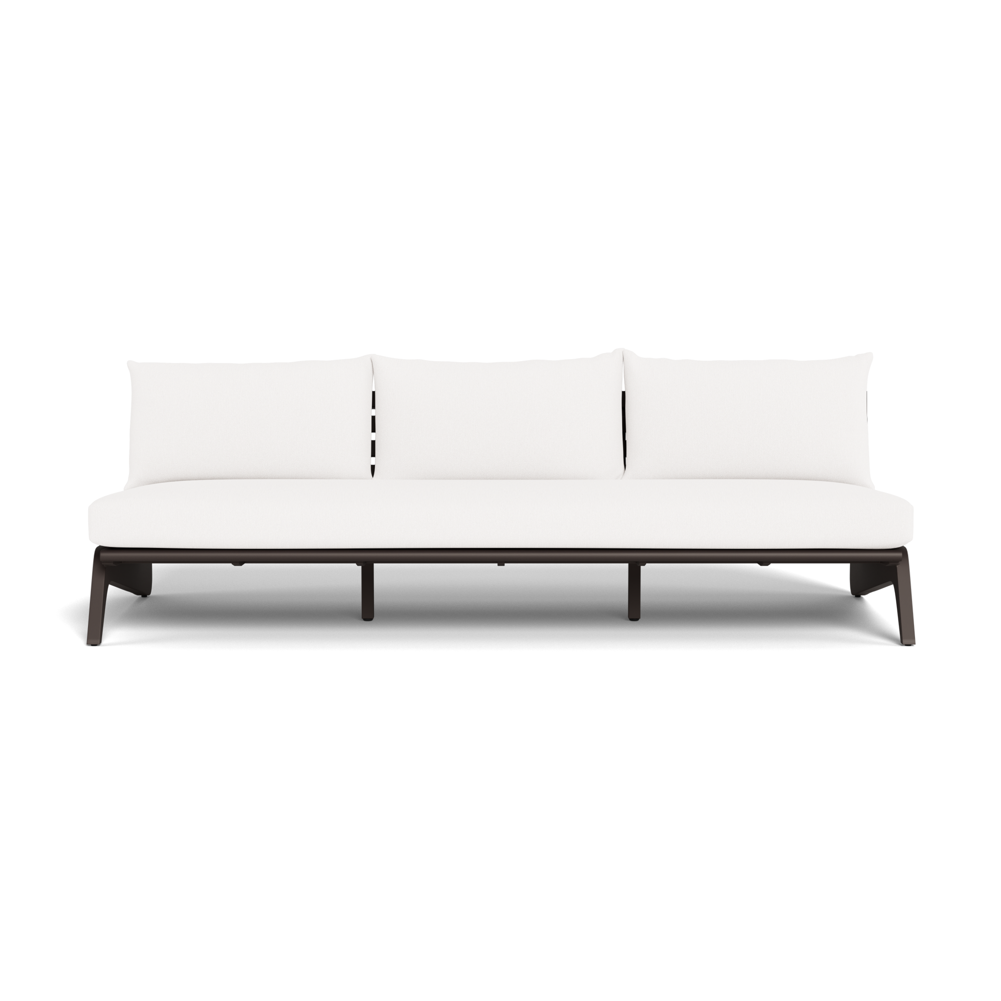 MLB Aluminum 3 Seat Armless Sofa