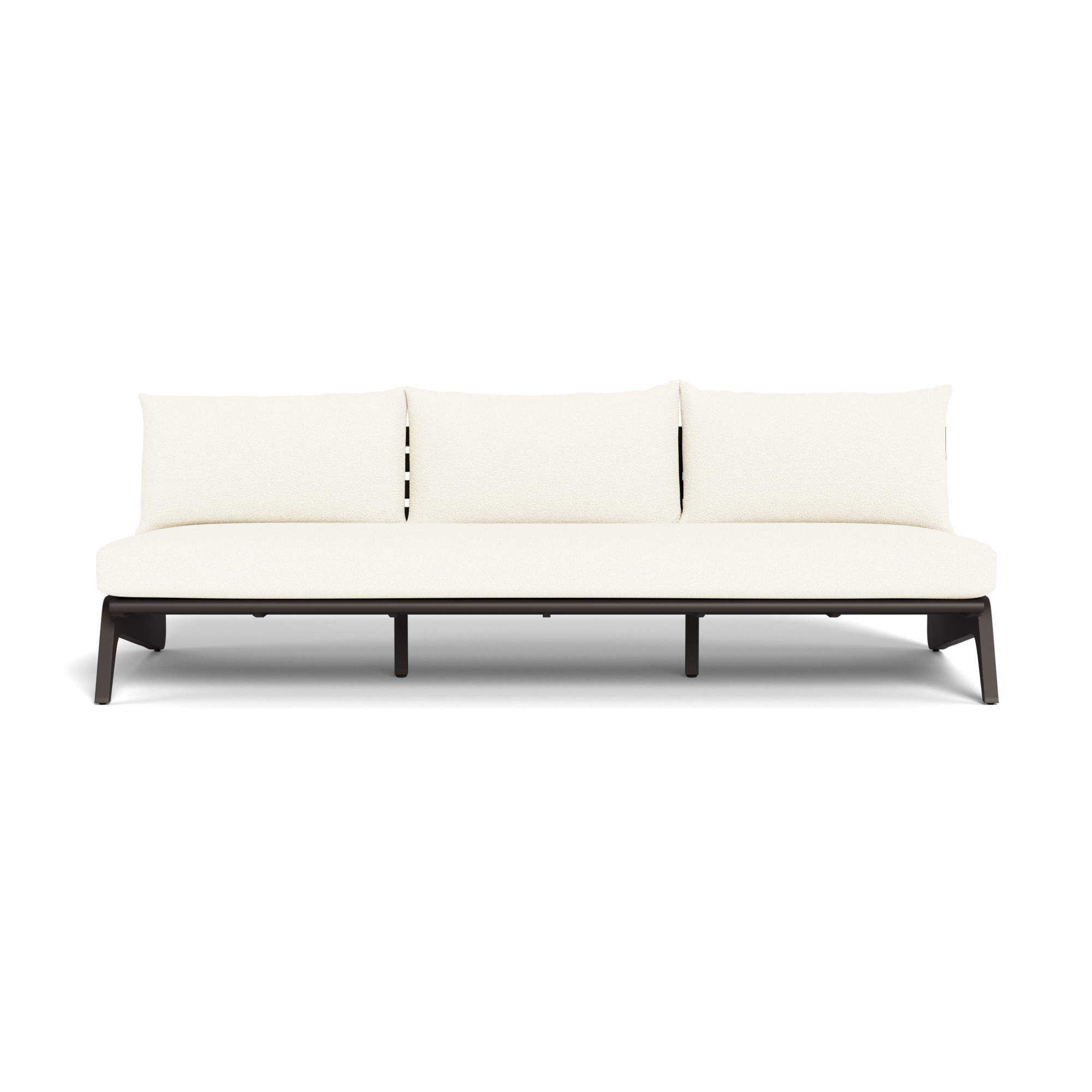 MLB Aluminum 3 Seat Armless Sofa