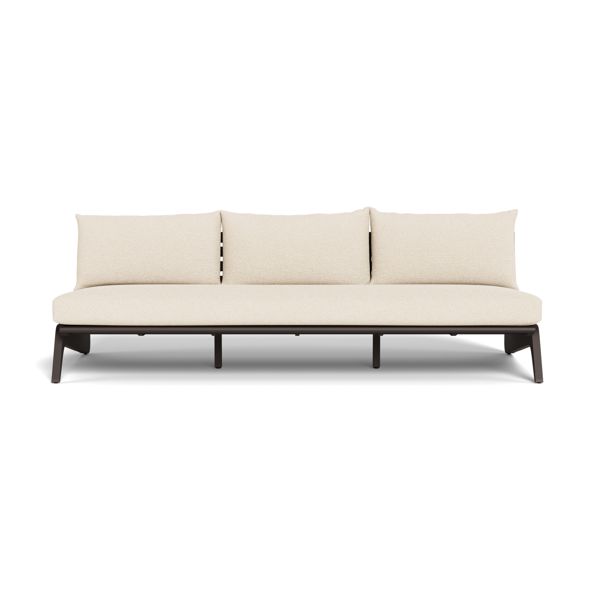 MLB Aluminum 3 Seat Armless Sofa