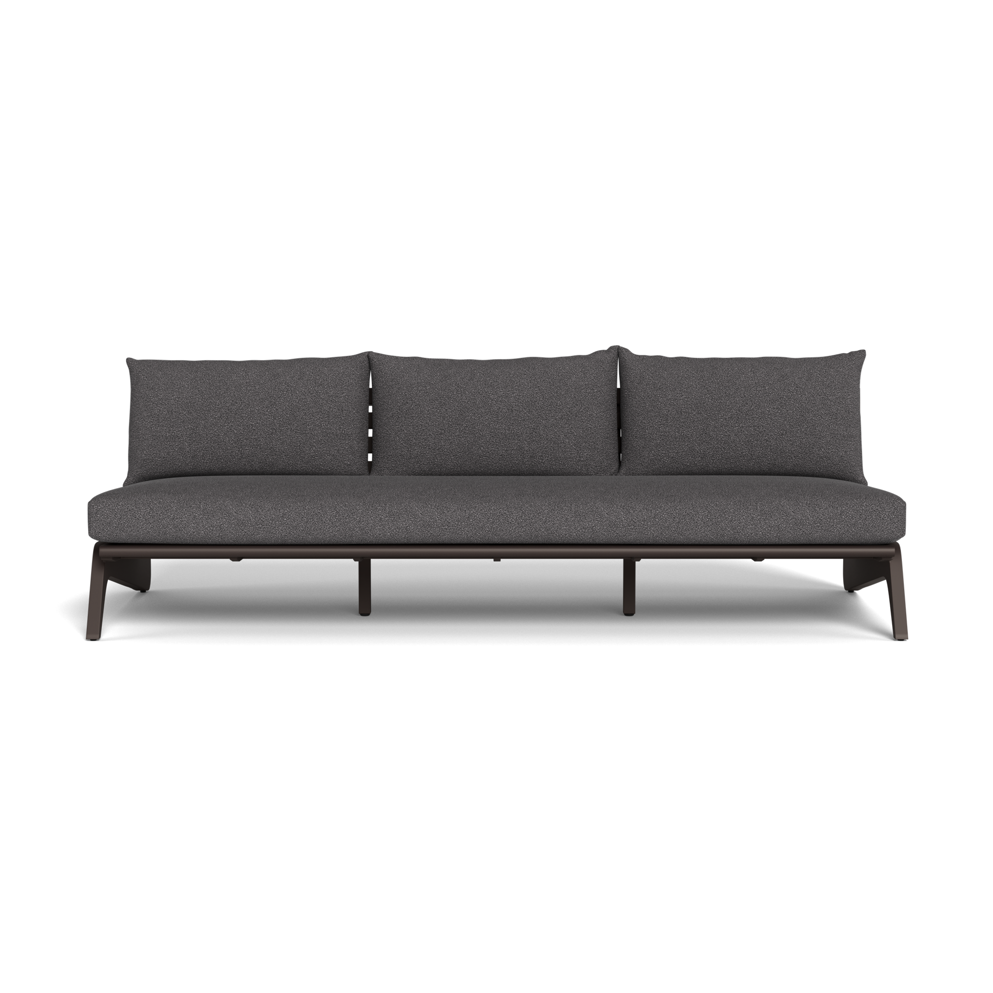 MLB Aluminum 3 Seat Armless Sofa