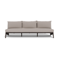 MLB Aluminum 3 Seat Armless Sofa