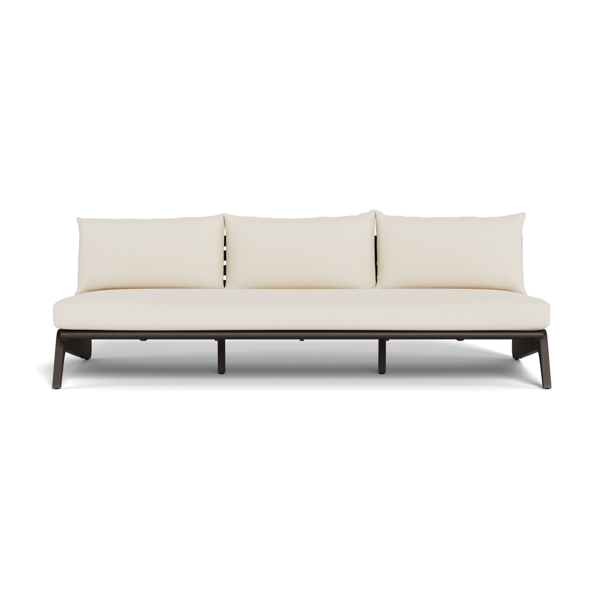 MLB Aluminum 3 Seat Armless Sofa