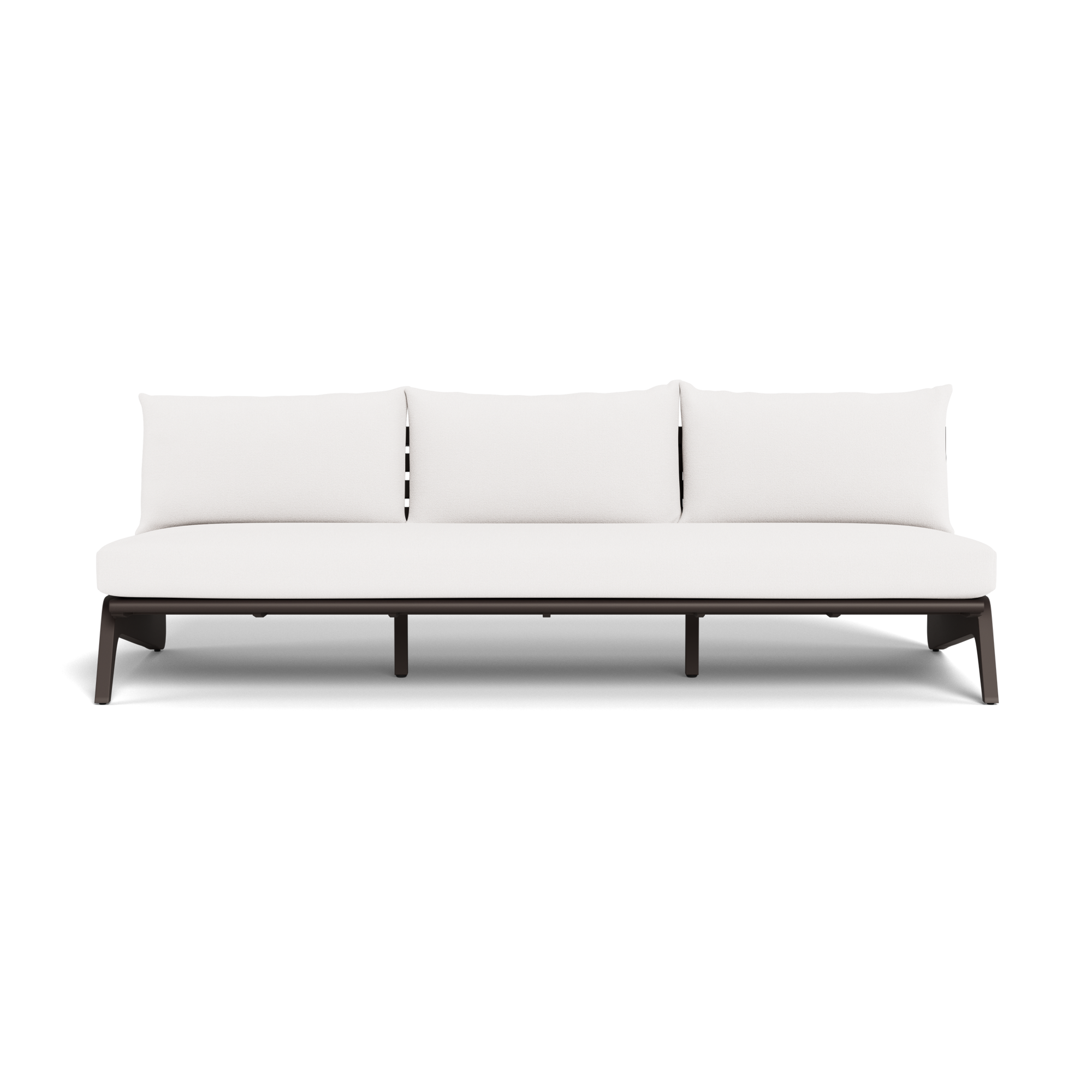 MLB Aluminum 3 Seat Armless Sofa