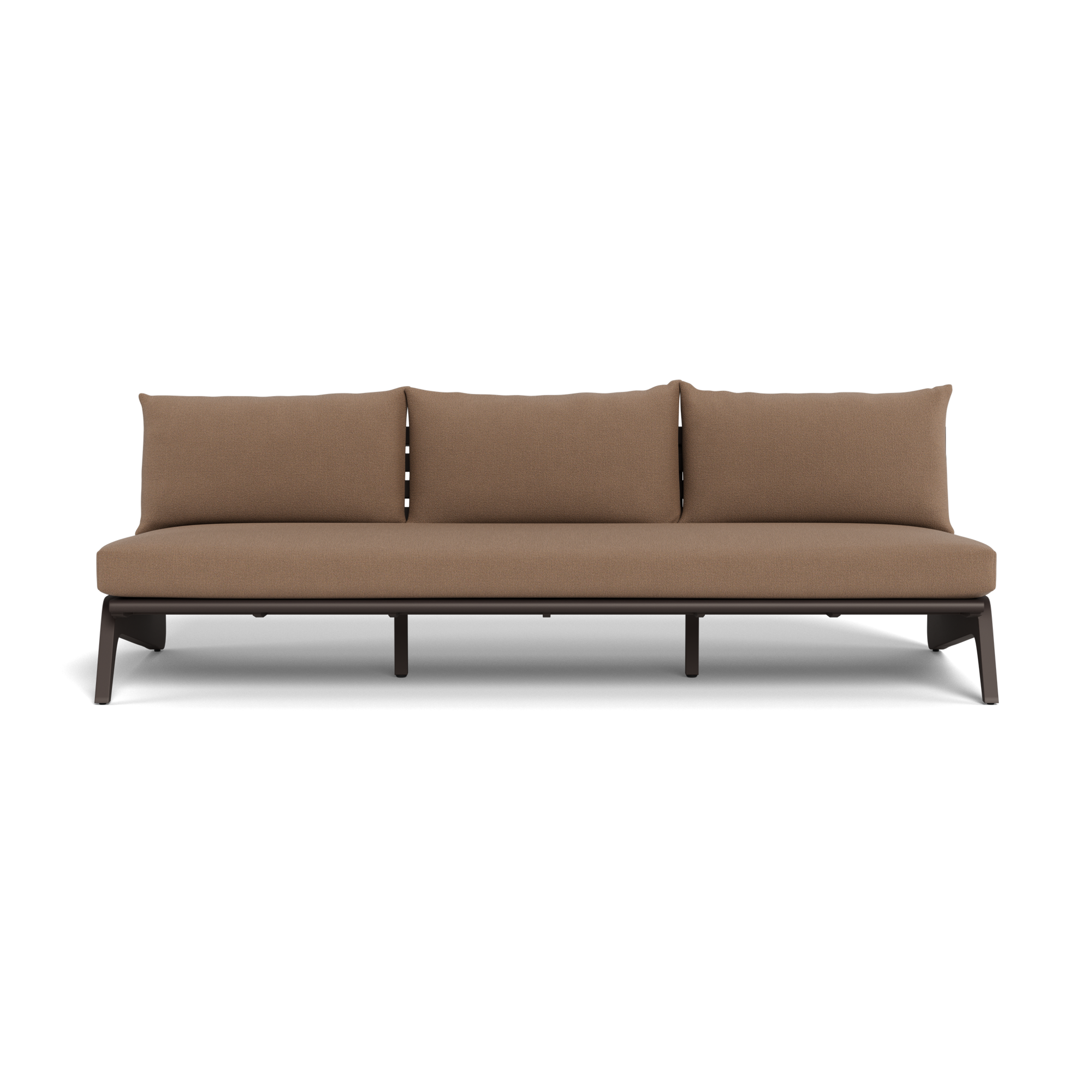 MLB Aluminum 3 Seat Armless Sofa