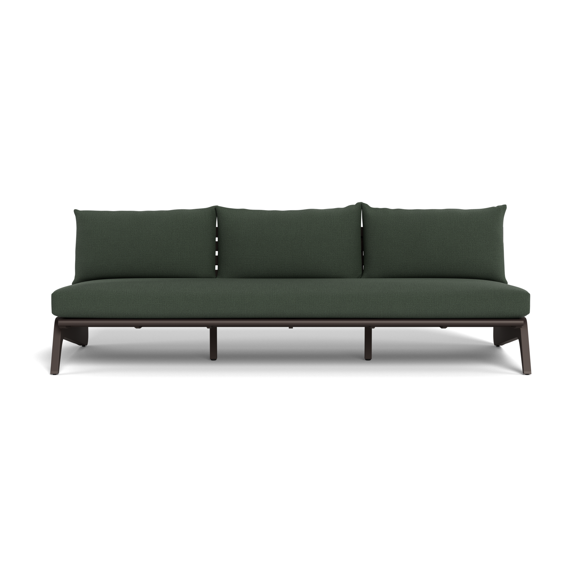 MLB Aluminum 3 Seat Armless Sofa