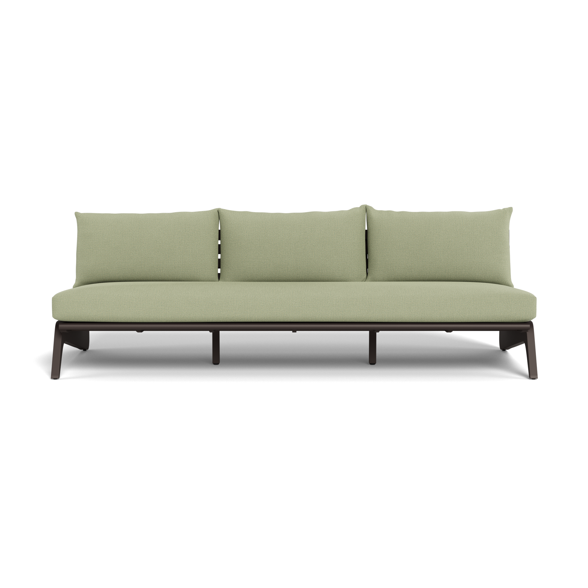 MLB Aluminum 3 Seat Armless Sofa
