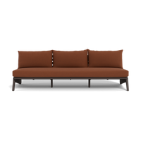 MLB Aluminum 3 Seat Armless Sofa