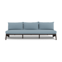 MLB Aluminum 3 Seat Armless Sofa