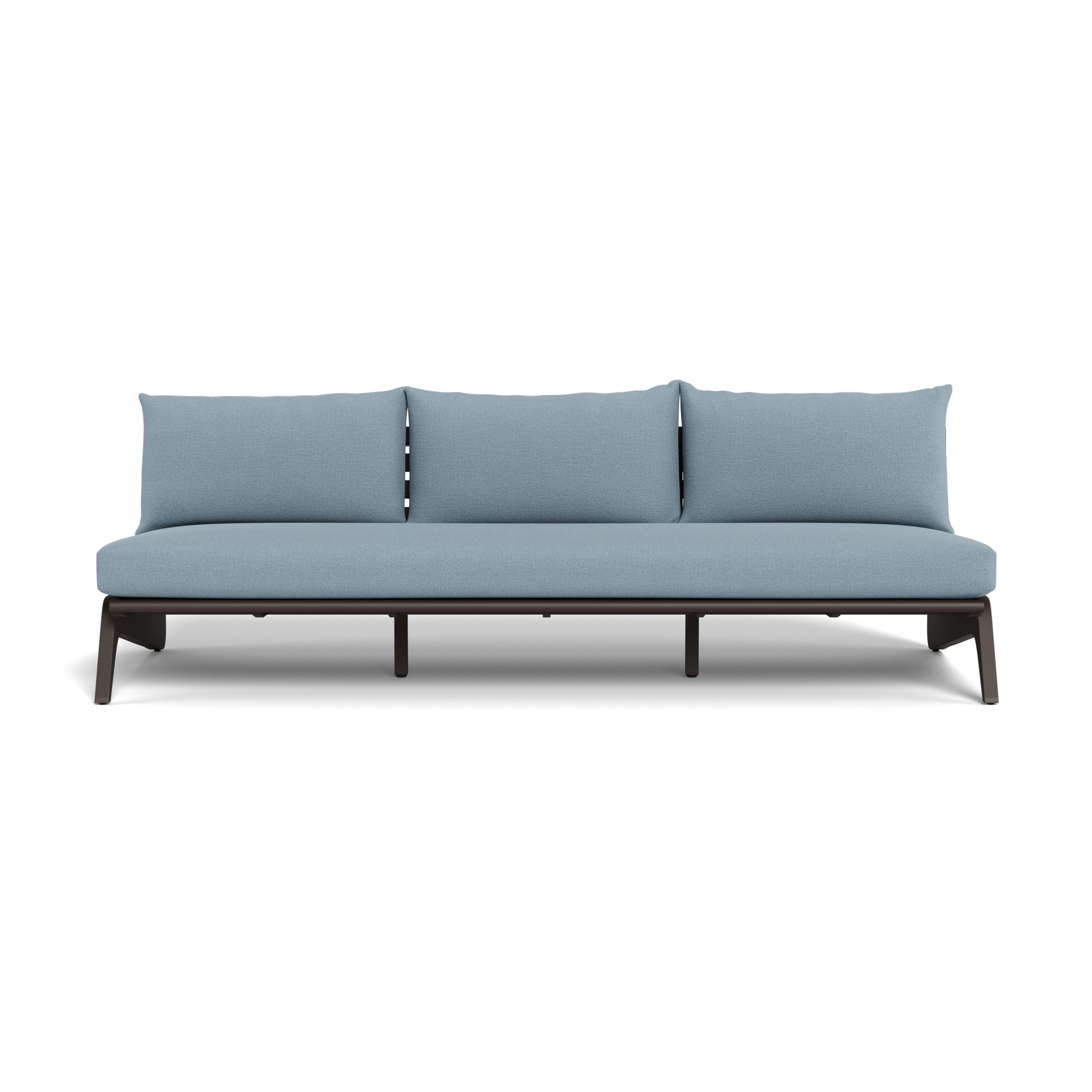 MLB Aluminum 3 Seat Armless Sofa