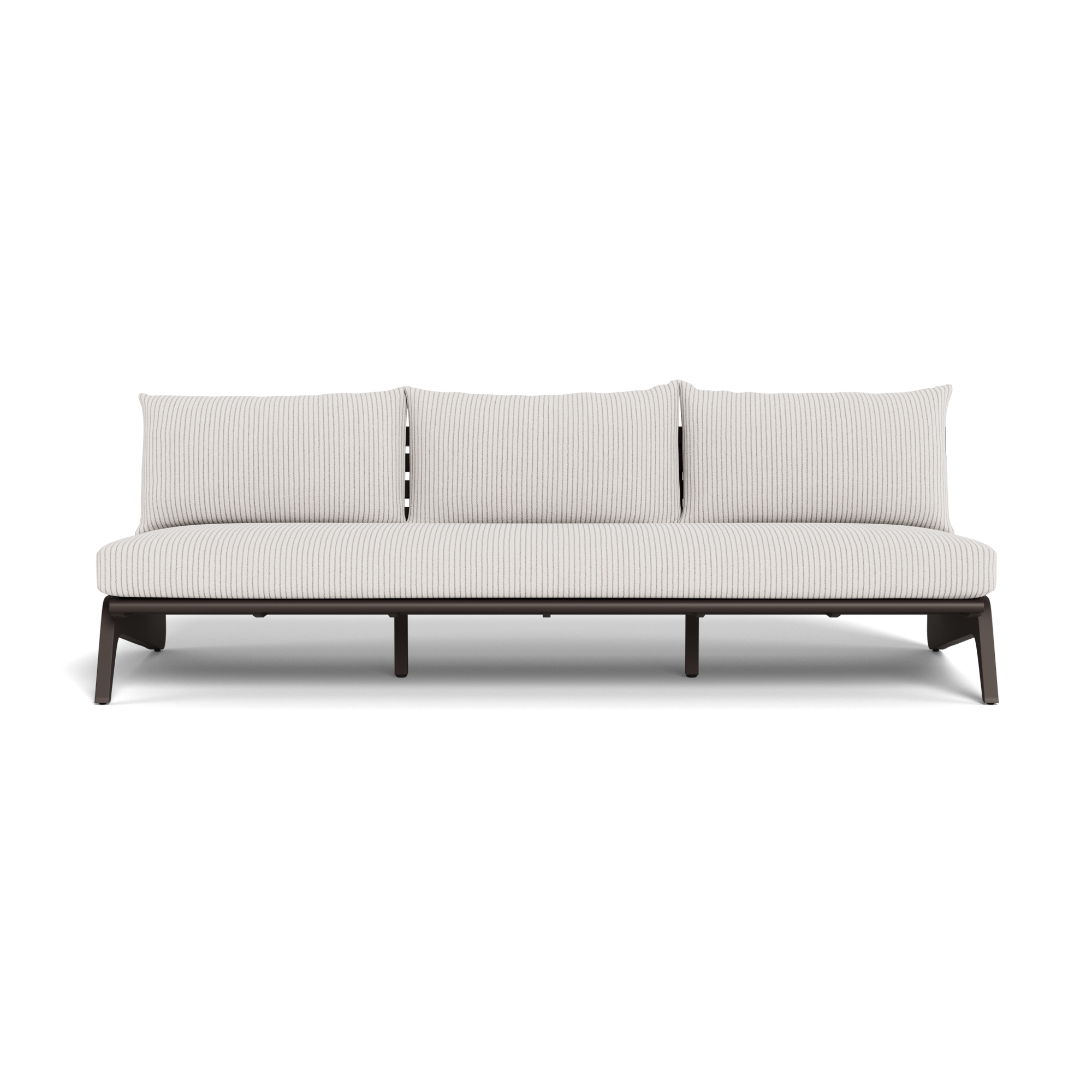 MLB Aluminum 3 Seat Armless Sofa
