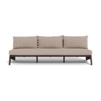 MLB Aluminum 3 Seat Armless Sofa