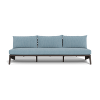 MLB Aluminum 3 Seat Armless Sofa
