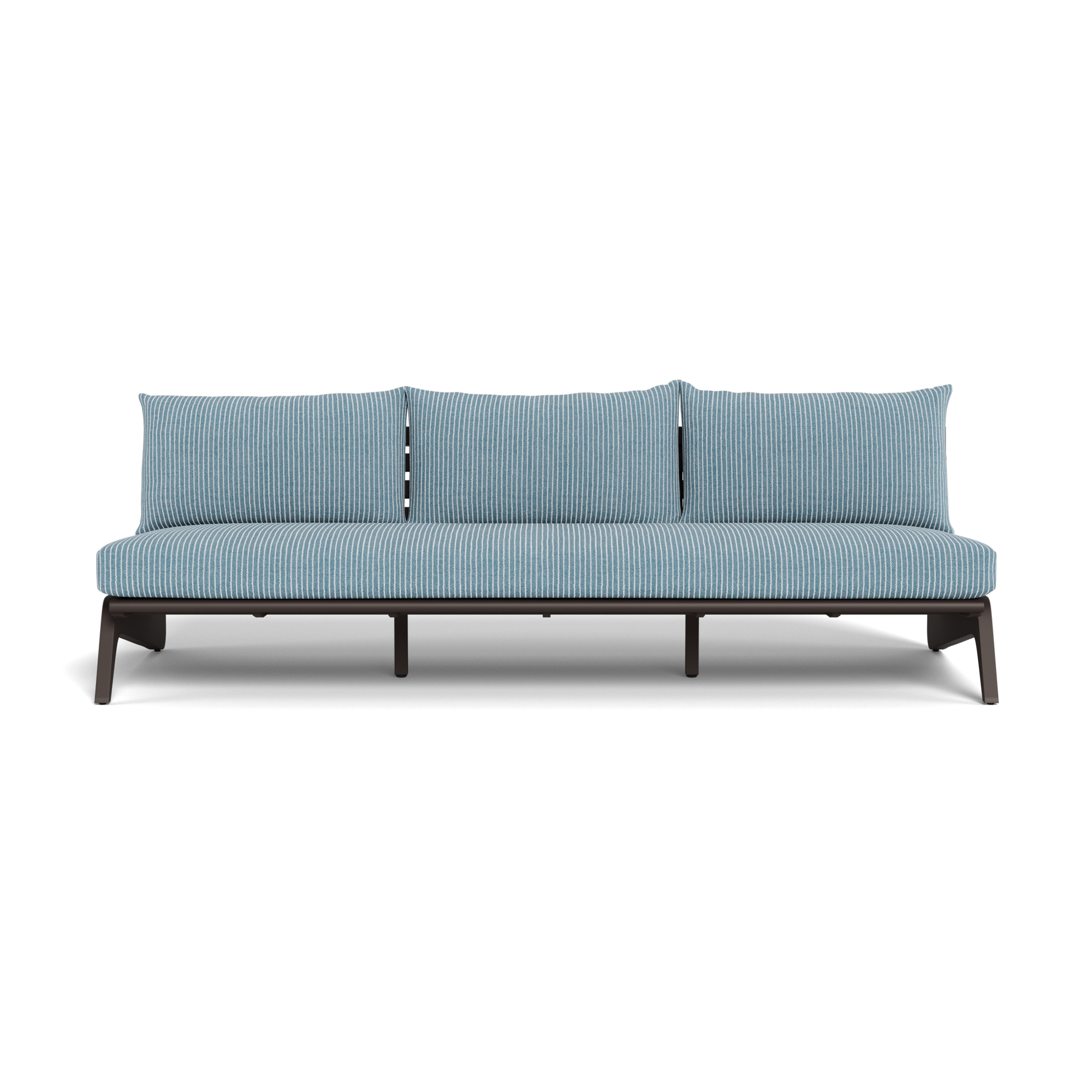 MLB Aluminum 3 Seat Armless Sofa
