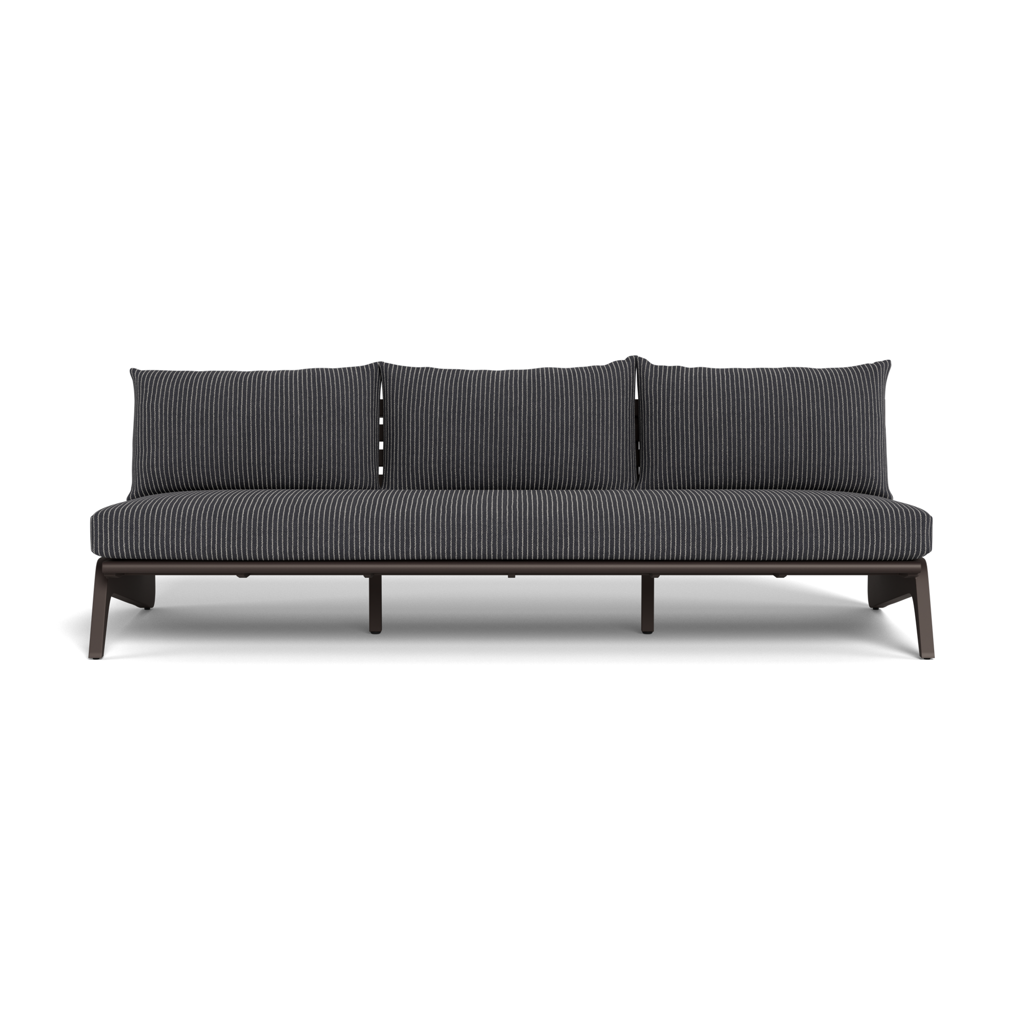 MLB Aluminum 3 Seat Armless Sofa