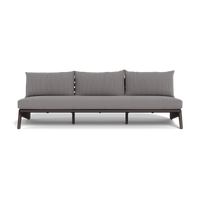 MLB Aluminum 3 Seat Armless Sofa