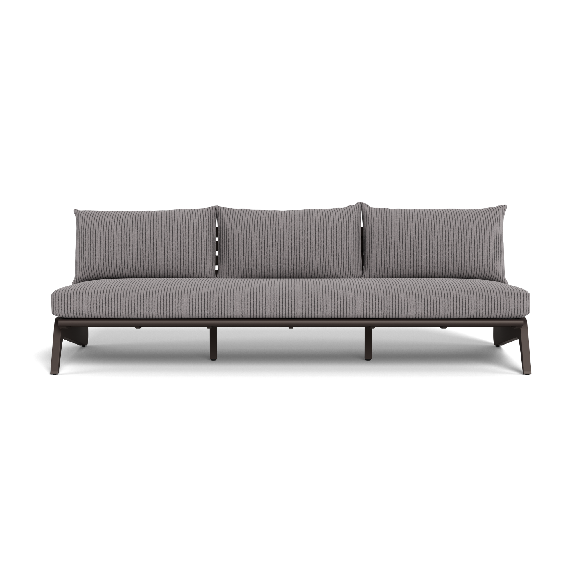 MLB Aluminum 3 Seat Armless Sofa