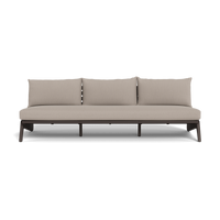 MLB Aluminum 3 Seat Armless Sofa