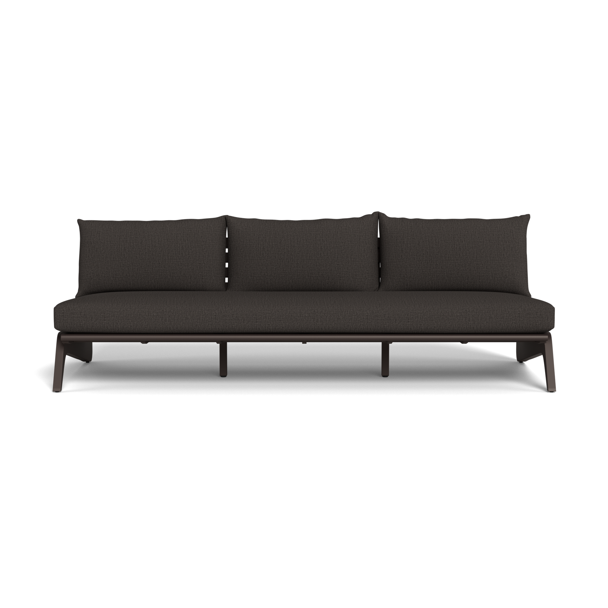 MLB Aluminum 3 Seat Armless Sofa